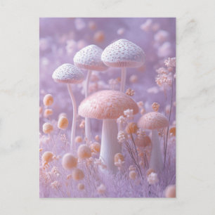 Cartão Postal Jardim de Cogumelos Macios Etéreos, Fantasia Paste