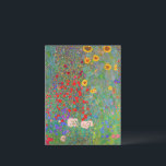 Cartão Postal Jardim de Fazenda de Gustav Klimt com girassóis<br><div class="desc">Jardim de Fazenda de Gustav Klimt com Cartão-postal de Girassóis.</div>
