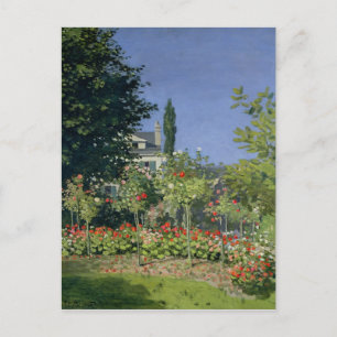 Cartão Postal Jardim de florescência de Claude Monet em