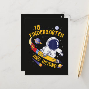 Cartão Postal Jardim de Infância E Além Astronauta Volta às Aula