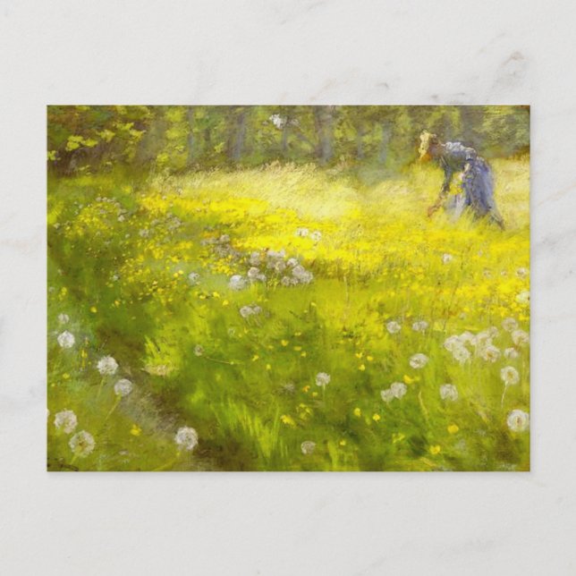 Cartão Postal Jardim de Kroyer em Skagen (Frente)