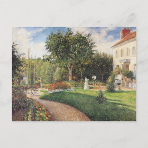 Cartão Postal Jardim de Les Mathurins em Pontoise por Pissarro