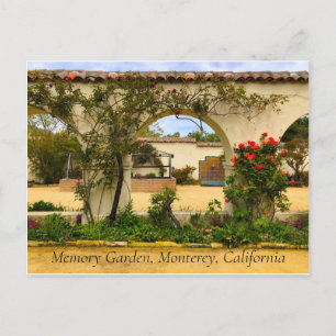 Cartão Postal Jardim de Memória Secreto Monterey Califórnia Cart
