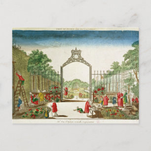 Cartão Postal Jardim de Mercado em Um dos Portos de Paris