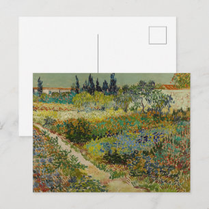 Cartão Postal Jardim de Pintura Clássico de Van Gogh em Arles