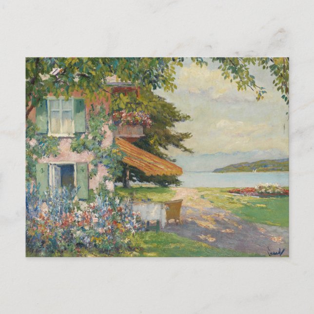 Cartão Postal Jardim de primavera em Starnberg | Edward Cucuel (Frente)