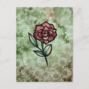 Cartão Postal Jardim de rosas vermelhas arte de jardinagem rosas