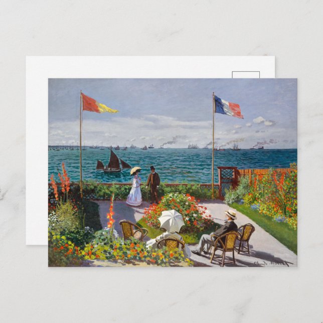 Cartão Postal Jardim de Sainte-Adresse | Claude Monet | (Frente/Verso)