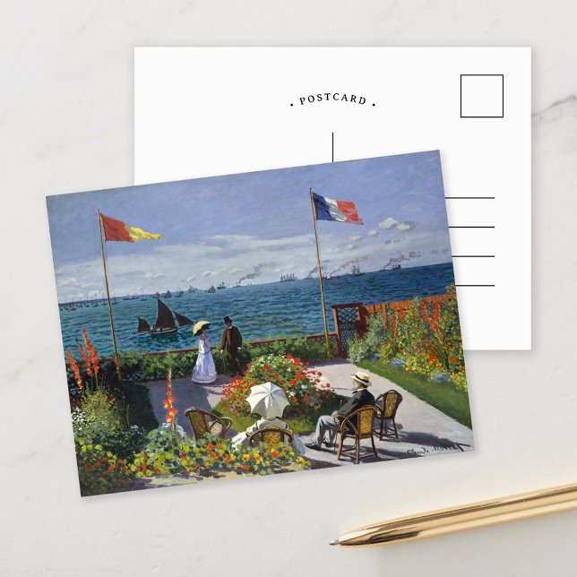 Cartão Postal Jardim de Sainte-Adresse | Claude Monet (Criador carregado)