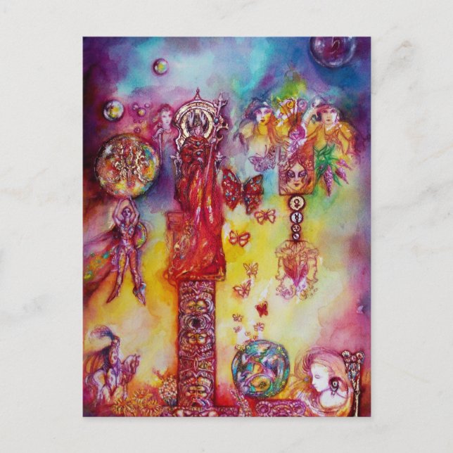 CARTÃO POSTAL JARDIM DE SOMBRA PERDIDA, FAERY E BORRACHAS (Frente)