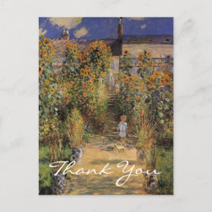Cartão Postal Jardim do Artista em Vetheuil de Monet