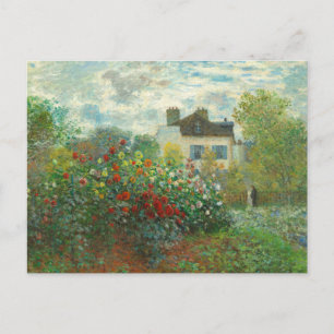 Cartão Postal Jardim do Artista Monet em Argenteuil Pintura