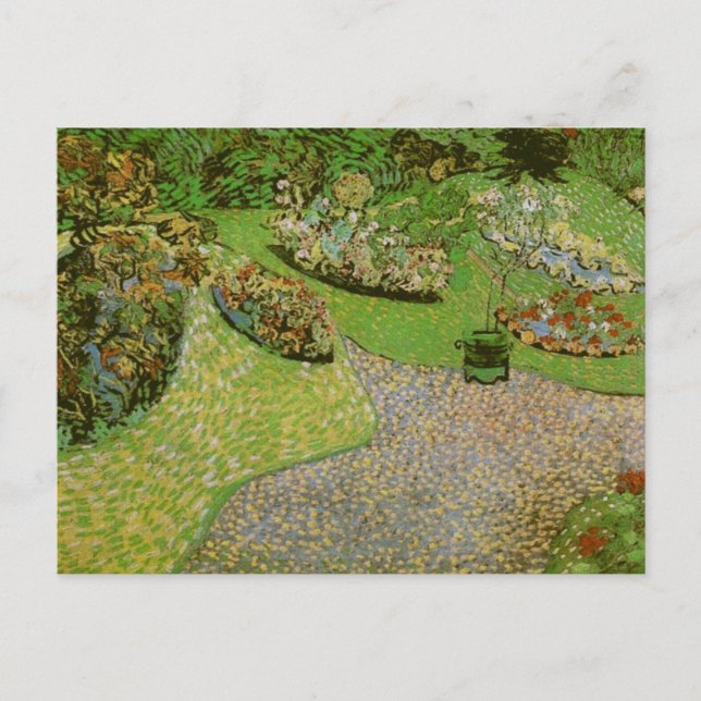 Cartão Postal Jardim em Auvers (F814) Van Gogh Fine Art (Frente)