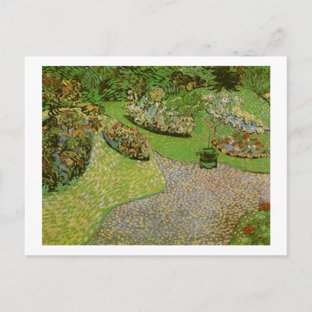 Cartão Postal Jardim em Auvers (F814) Van Gogh Fine Art (Frente)