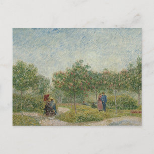 Cartão Postal Jardim em Montmartre com pavimentação de Van Gog