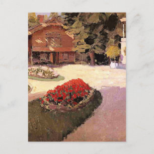 Cartão Postal Jardim em Yerres, pintura de arte fina,