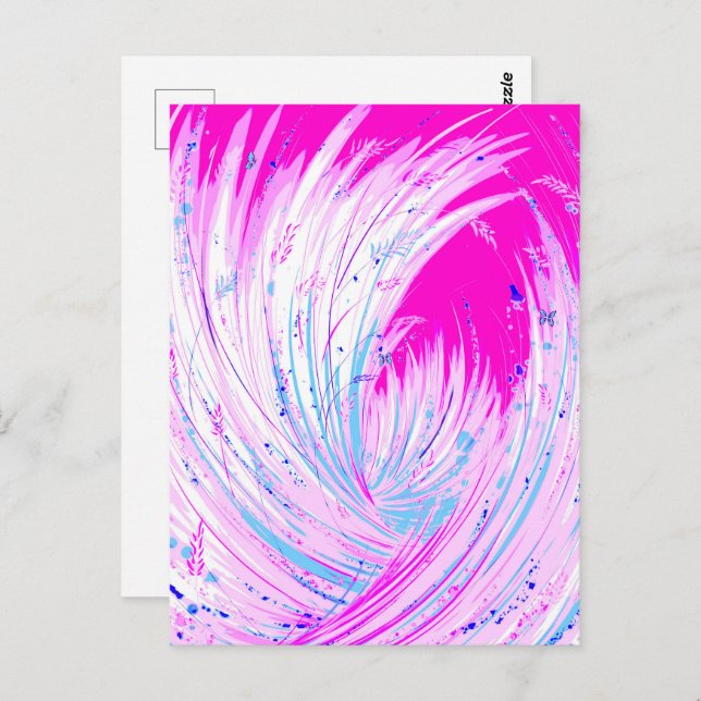 Cartão Postal Jardim Encantado Rosa (Frente/Verso)