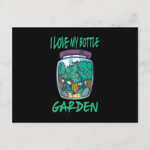 Cartão Postal Jardim - Eu Amo Meu Jardim De Garrafas
