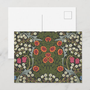 Cartão Postal Jardim Flor Clássica de William Morris Blackthorn
