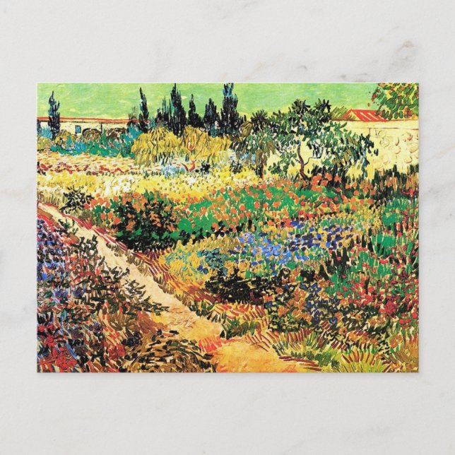 Cartão Postal Jardim Flor com Caminho, Vincent van Gogh (Frente)