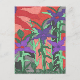 Cartão Postal Jardim Floral do Crepúsculo