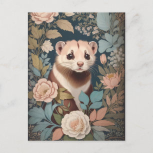 Cartão Postal Jardim Floral do Pastel Pastel, Elegante e Bonito