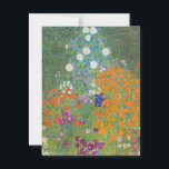 Cartão Postal Jardim Florido Vibrante - Gustav Klimt<br><div class="desc">Adicione um toque de elegância atemporal à sua correspondência com este cartão postal do Jardim de Flores de Gustav Klimt. Apresentando a vibrante obra-prima Art Nouveau de Klimt, este cartão postal apresenta padrões florais exuberantes e detalhes intrincados que capturam a beleza e a harmonia de um jardim em flor. Perfeito...</div>
