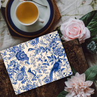 Jardim Francês Blue Toile Du Jouy
