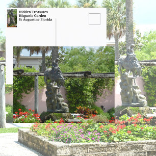 Cartão Postal Jardim Hispânico de St Augustine FL Fotográfico