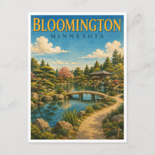 Cartão Postal Jardim Japonês de Bloomington Minnesota GeoSaga