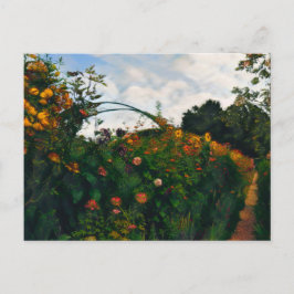 Cartão Postal Jardim montês na França