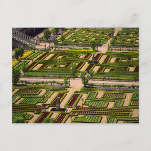 Cartão Postal Jardim no Castelo de Villandry, Indre-et-Loire, 2