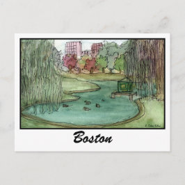 Cartão Postal Jardim público de Boston