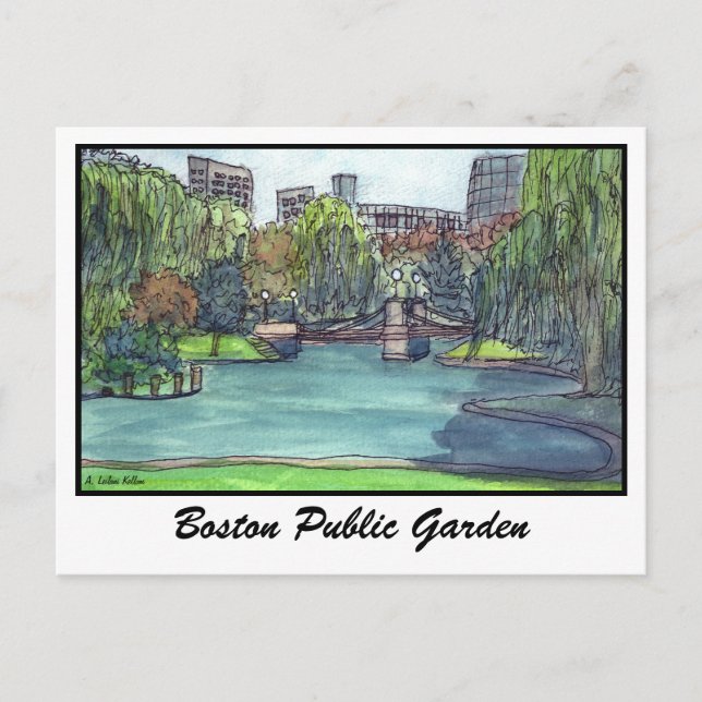 Cartão Postal Jardim público de Boston (Frente)