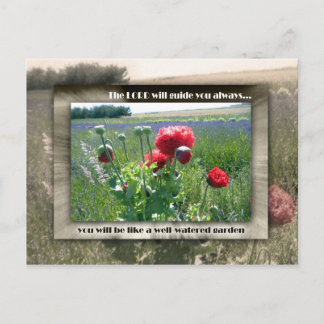 Cartão Postal Jardim regado