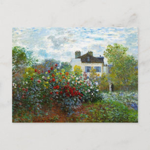 Cartão Postal Jardim Romântico de Monet de Casamento da primave
