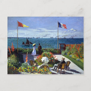 Cartão Postal Jardin à Sainte-Adresse por Claude Monet