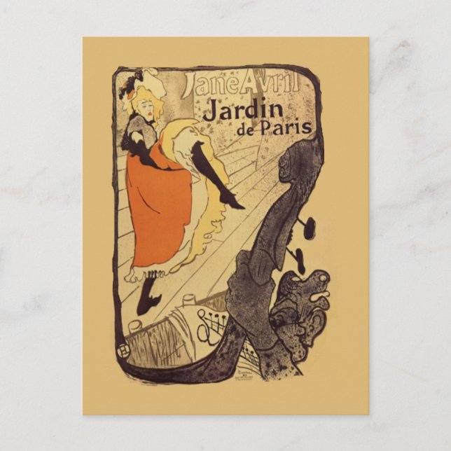 Cartão Postal Jardin de Paris - Toulouse-Lautrec (Frente)