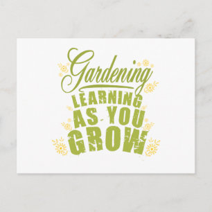 Cartão Postal Jardinagem - Aprendendo À Medida Que Cresce