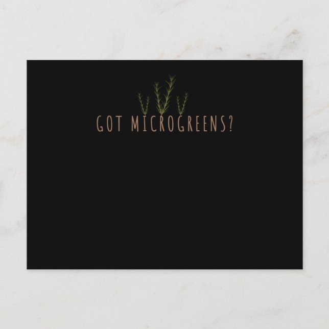 Cartão Postal Jardinagem Herbs Micro Greens (Frente)