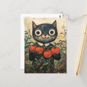 Cartão Postal Jardineiro de Tomate Preto Cinto
