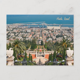 Cartão Postal Jardins Bahá'í de Haifa, Israel