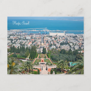 Cartão Postal Jardins Bahá'í de Haifa, Israel