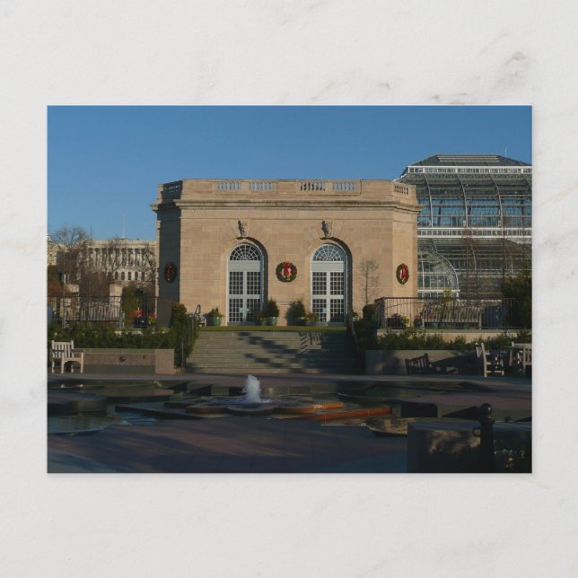 Cartão Postal Jardins Botânicos no Natal em Washington DC (Frente)