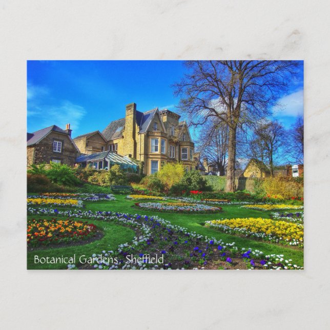 Cartão Postal Jardins botânicos, Sheffield (Frente)