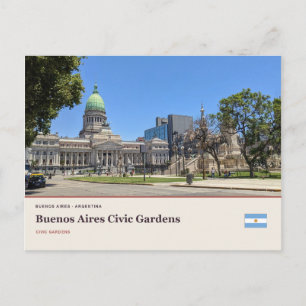 Cartão Postal Jardins Cívicos de Buenos Aires