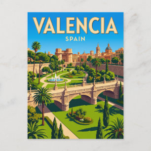 Cartão Postal Jardins da Turia Espanha