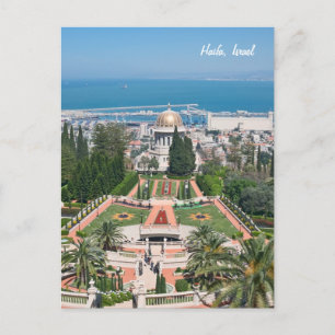 Cartão Postal Jardins de Bahá'í de Haifa, Israel