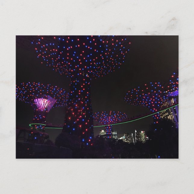 Cartão Postal Jardins de Cingapura pela Baía #3 Cartão-postal (Frente)