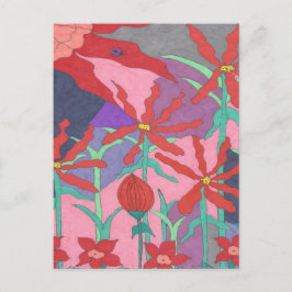 Cartão Postal Jardins de Verão à Noite